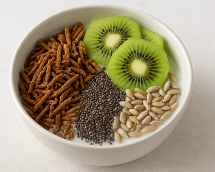 Μπολ πρωινού με all bran και ακτινίδιο